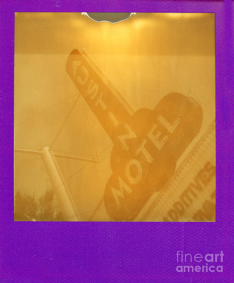 Austin Photograph - Polaroid picture of Austins famous Austin Motel Sign on South by Dan Herron