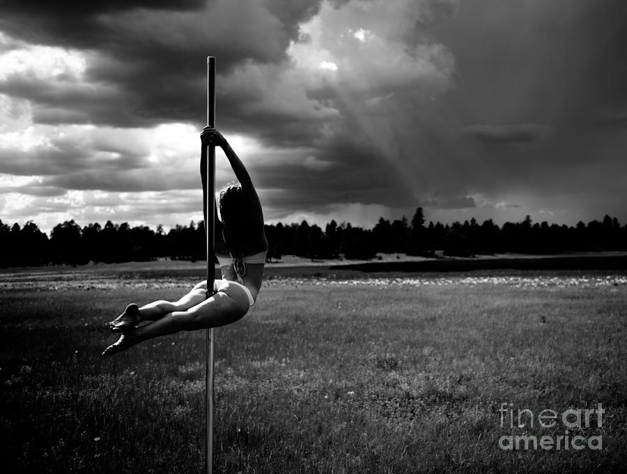 Black And White Photograph - Pole Dance Storm 1 by Scott Sawyer