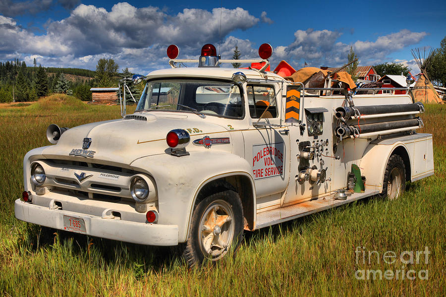 Polebridge Fire Truck Photograph by Adam Jewell