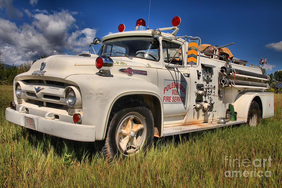 Polebridge Montana Fire Engine Photograph by Adam Jewell