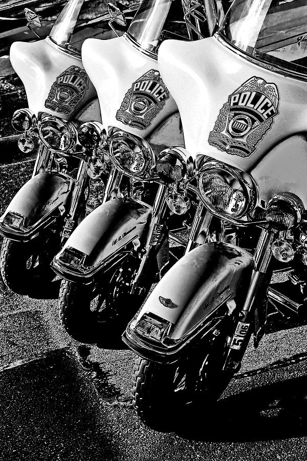 Police bikes Photograph by Bill Jonscher
