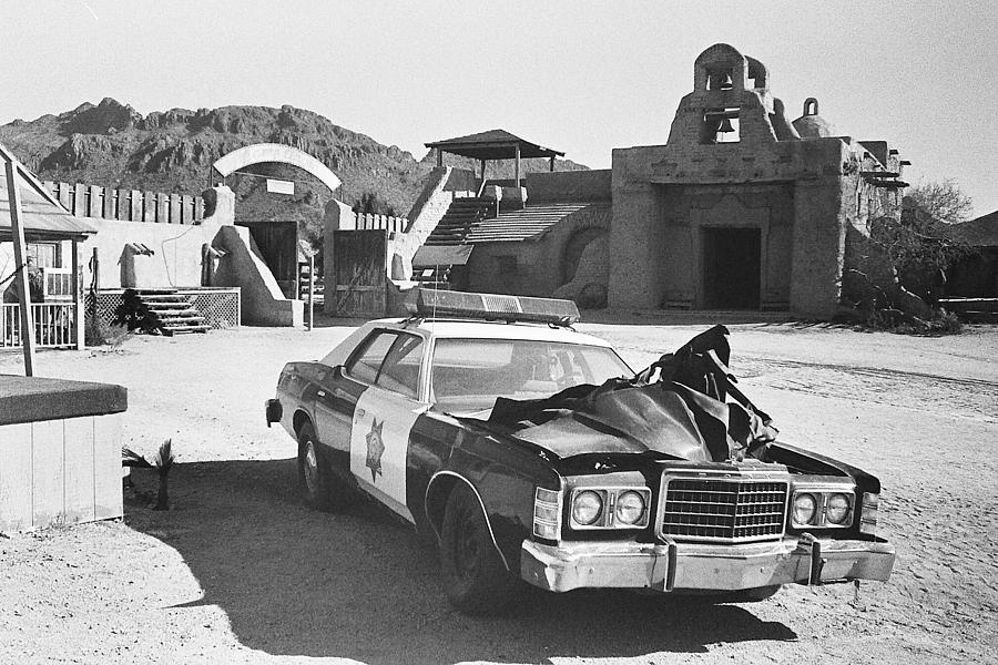 Police Car From Cannon Ball Run 2 Spanish Mission Old Tucson Arizona 1984 Photograph