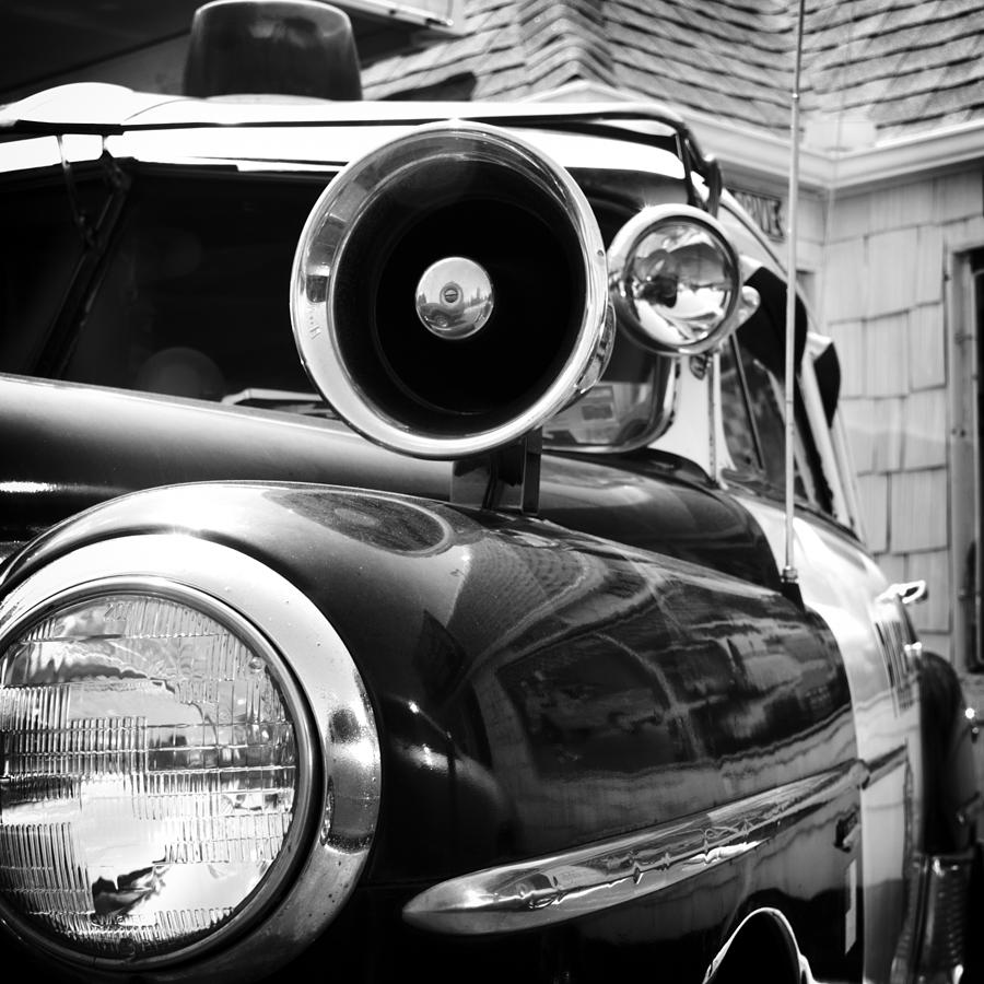 Vintage Photograph - Police Car Siren by David Waldo