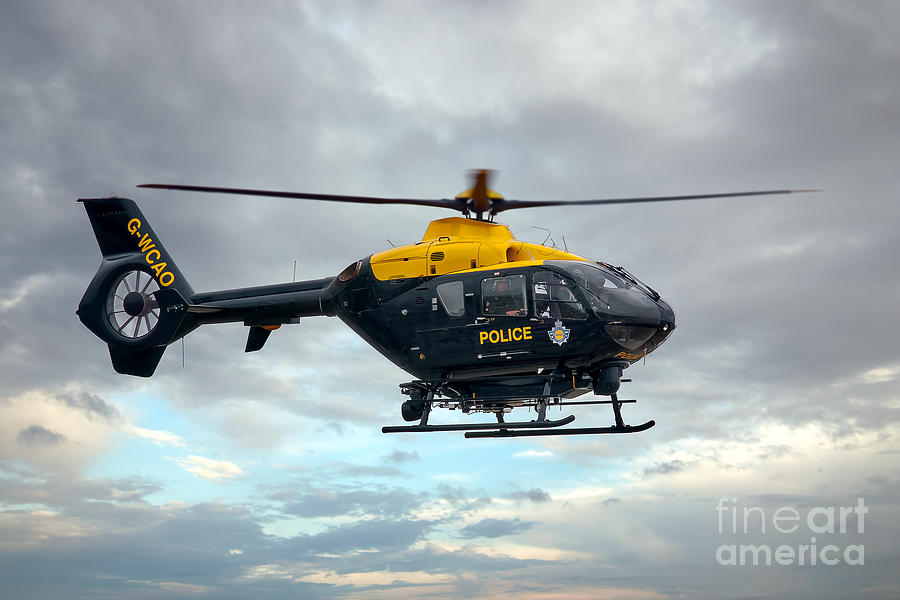 Eurocopter Photograph - Police Eurocopter EC135T2 by Steve H Clark Photography
