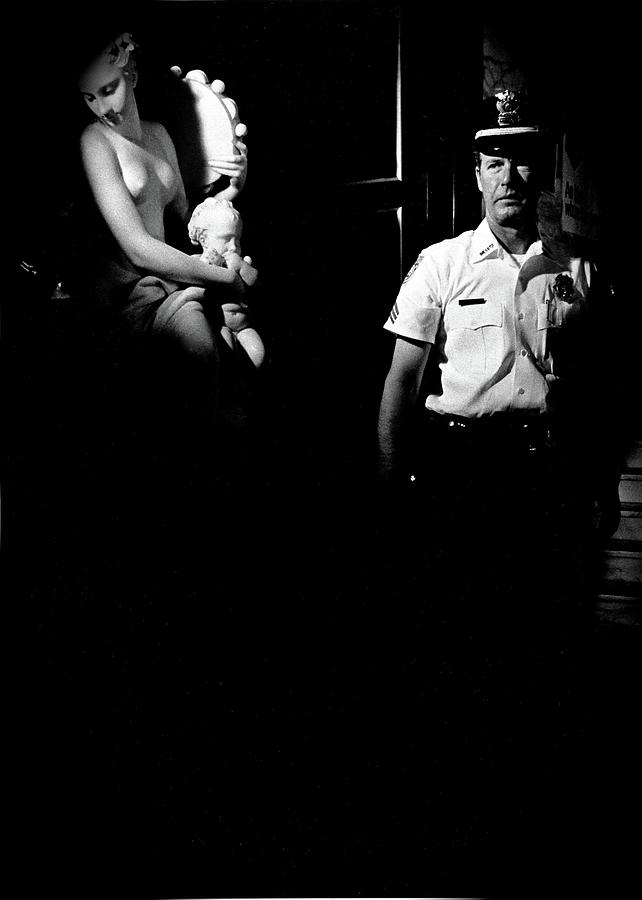 Police officer lobby  Fontainebleau Hotel Democratic Natl Convention Miami Beach Florida 1972-2012 Photograph by David Lee Guss