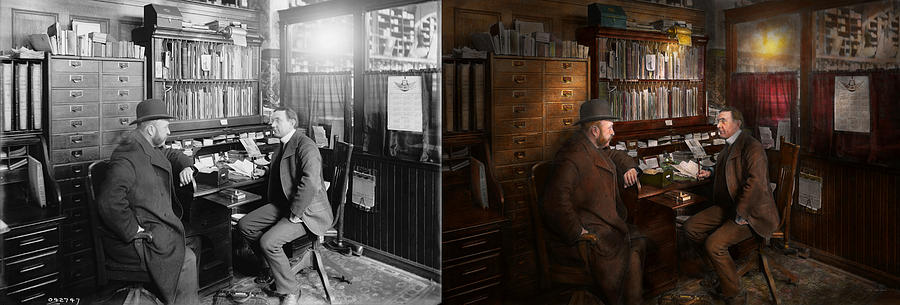 Hat Photograph - Police - The private eye - 1902 - Side by side by Mike Savad