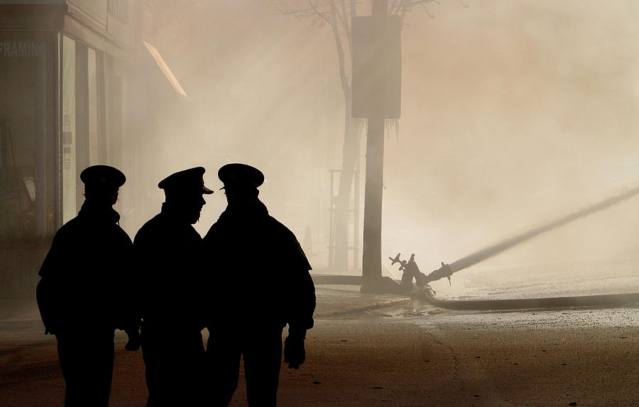 Police Watching Firefighters During Moose Jaw New Years Fire Digital ...