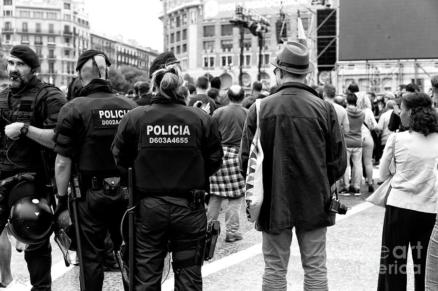 Policia Barcelona Photograph by John Rizzuto