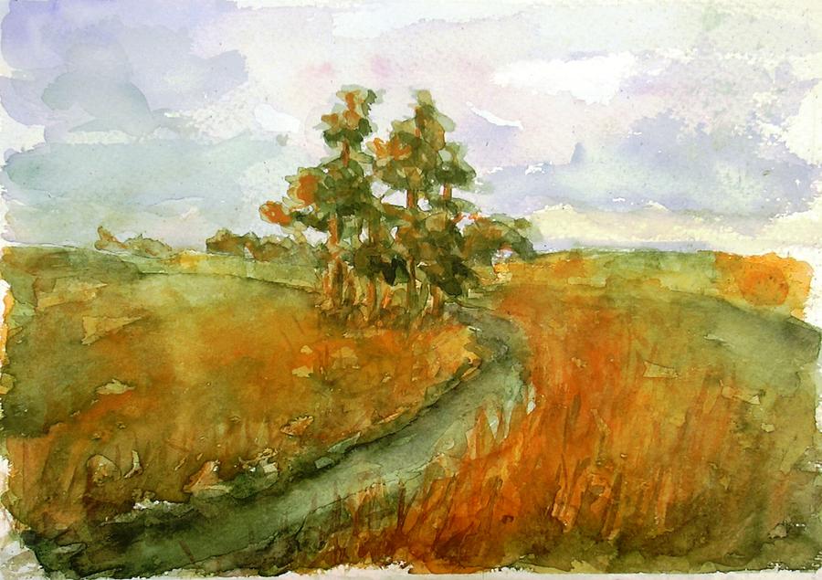 Polish landscape Painting by Justyna Pastuszka