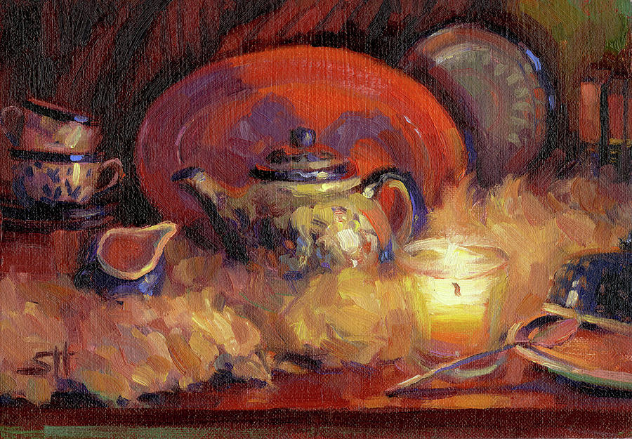 Polish Pottery  Painting by Steve Henderson