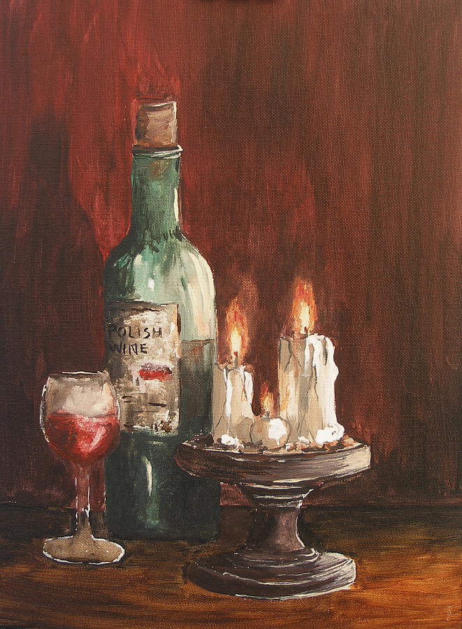 Polish Wine Painting by Miroslaw  Chelchowski