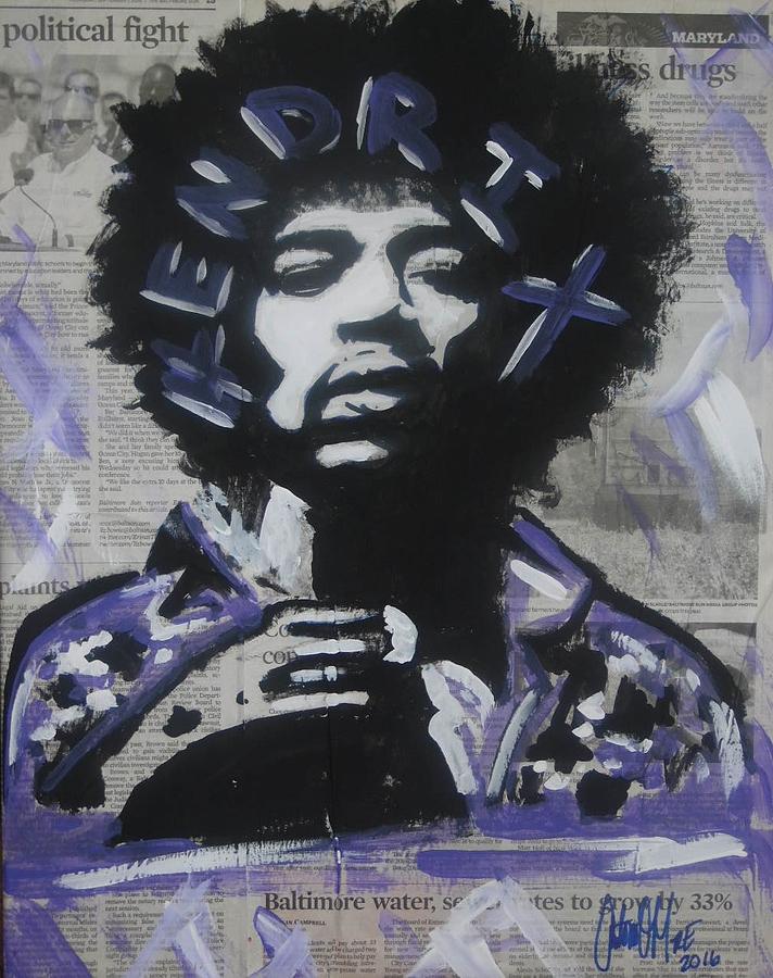 Political Jimi Painting by Antonio Moore