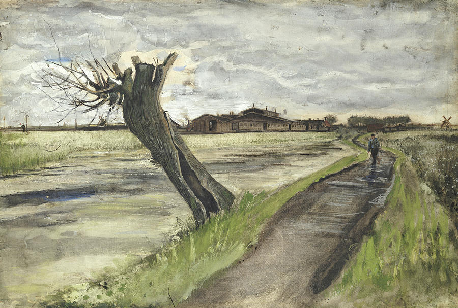 Pollard Willow, 1882 Painting by Vincent Van Gogh