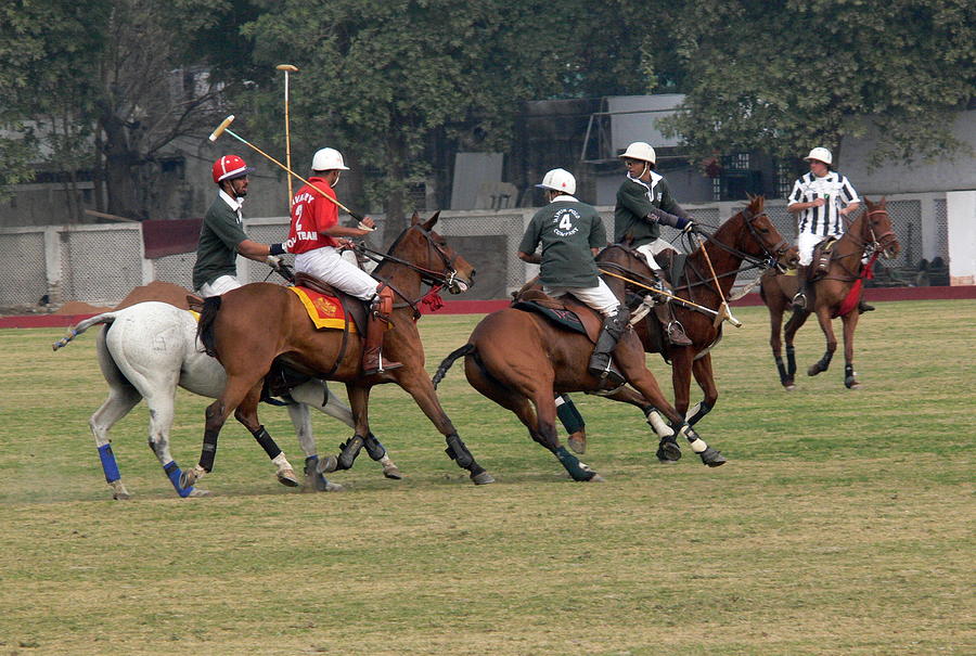 Polo at Delhi Race Course Photograph by Padamvir Singh