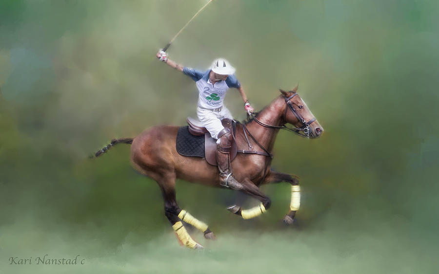 Polo Player Digital Art by Kari Nanstad