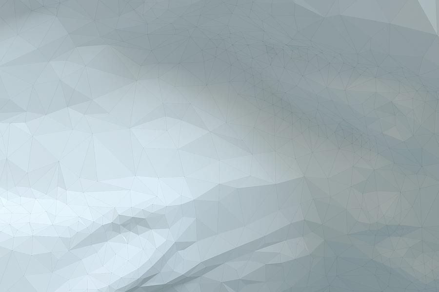 Polygonal White Rocky Surface Digital Art