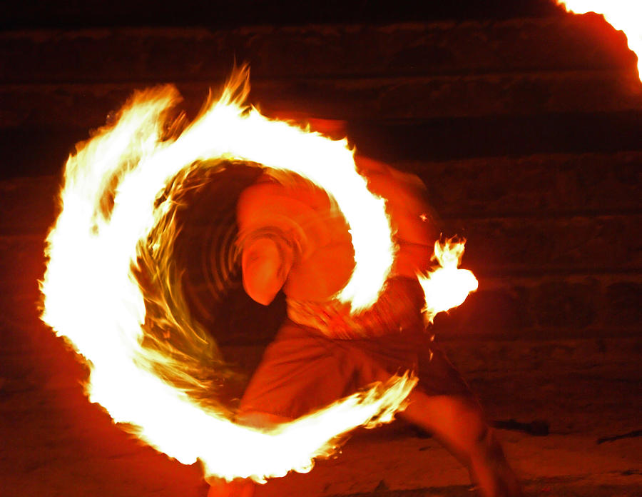 Dancers Photograph - Polynesian Fire Dancer II by Elizabeth Hoskinson