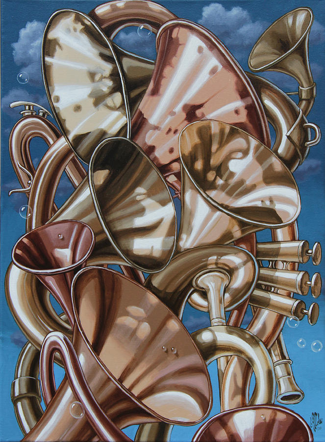 Polyphony of Louis Armstrong Painting by Victor Molev