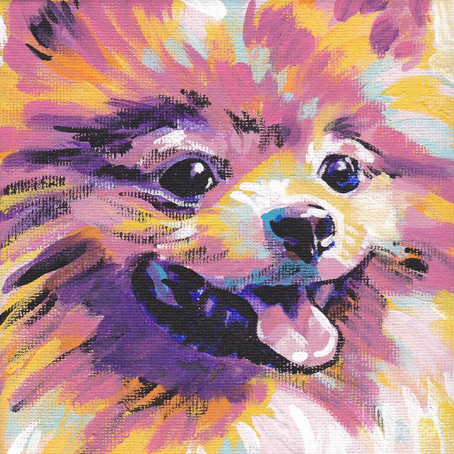 Pomeranian Painting - Pom Pom by Lea S