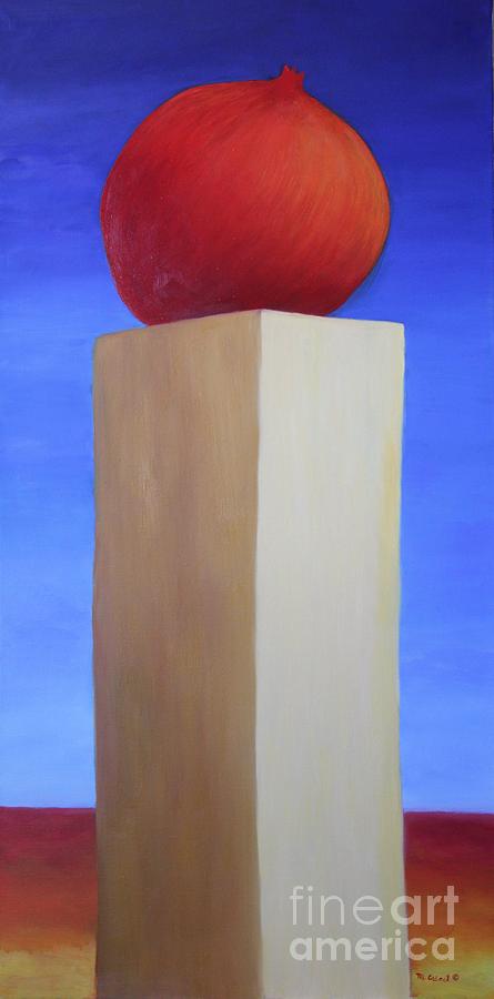 Pomegranate at Sunrise, a Tribute to Larraz Painting by Mary Erbert