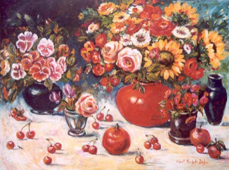 Pomegranate Painting by Ingrid Dohm