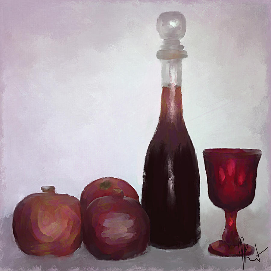 Pomegranate Juice Painting by Jude Reid - Fine Art America