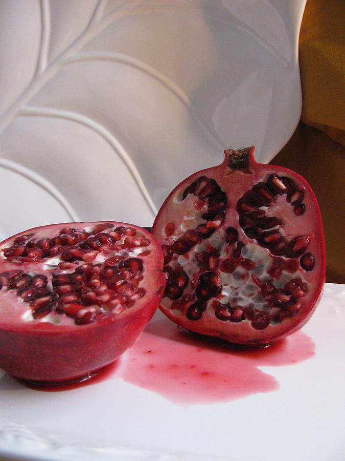 Pomegranate Slice Photograph by Lindie Racz