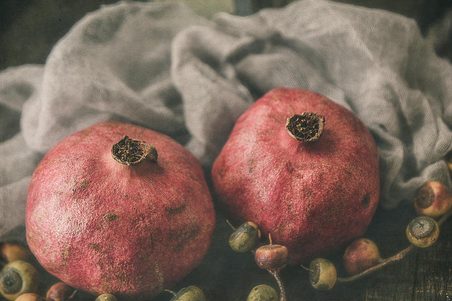 Pomegranate Still Life 2 Photograph by Teresa Wilson