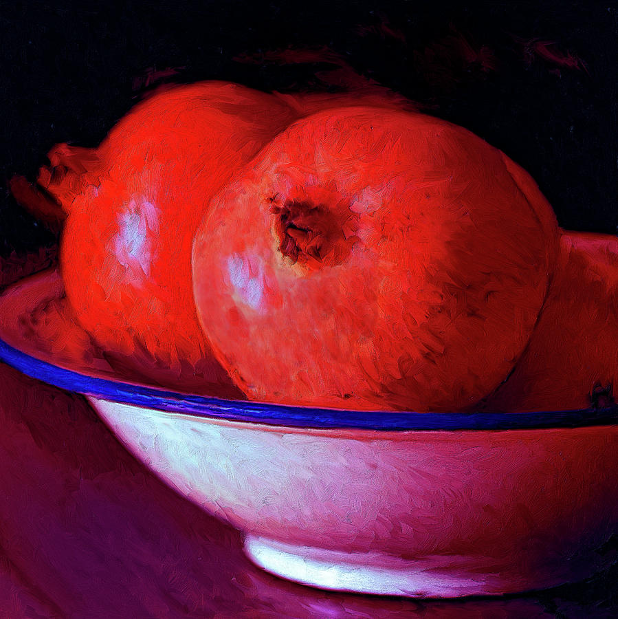 Pomegranates Painting by Dominic Piperata