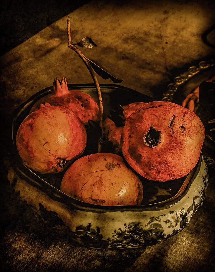 Corfu, Greece - Pomegranates Photograph by Mark Forte