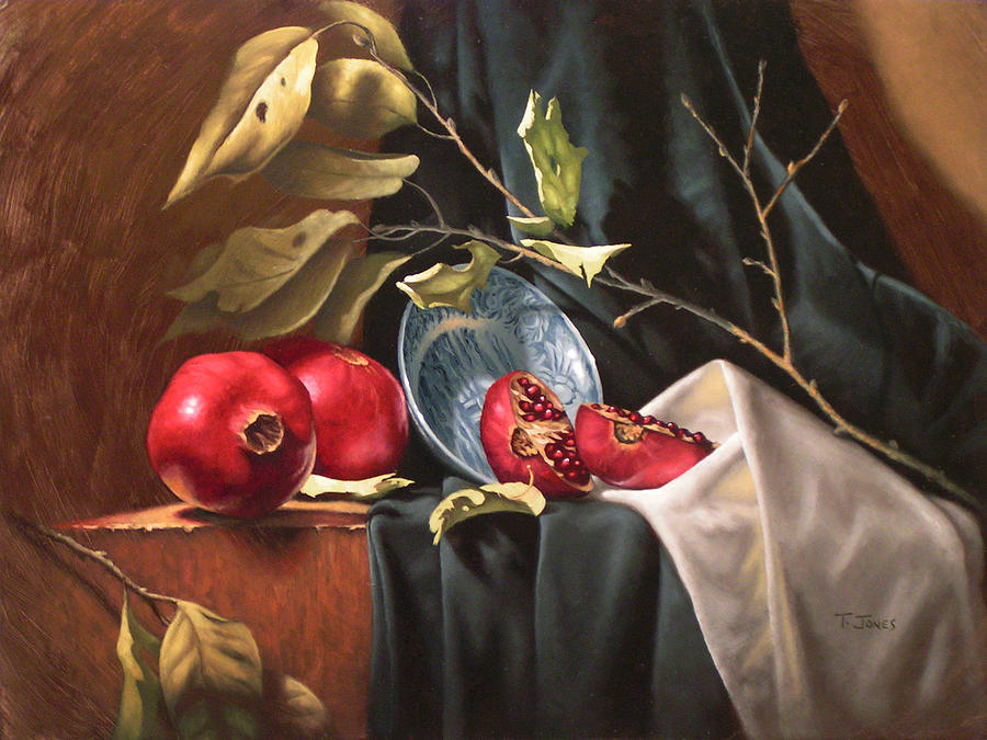 Pomegranates Painting by Timothy Jones