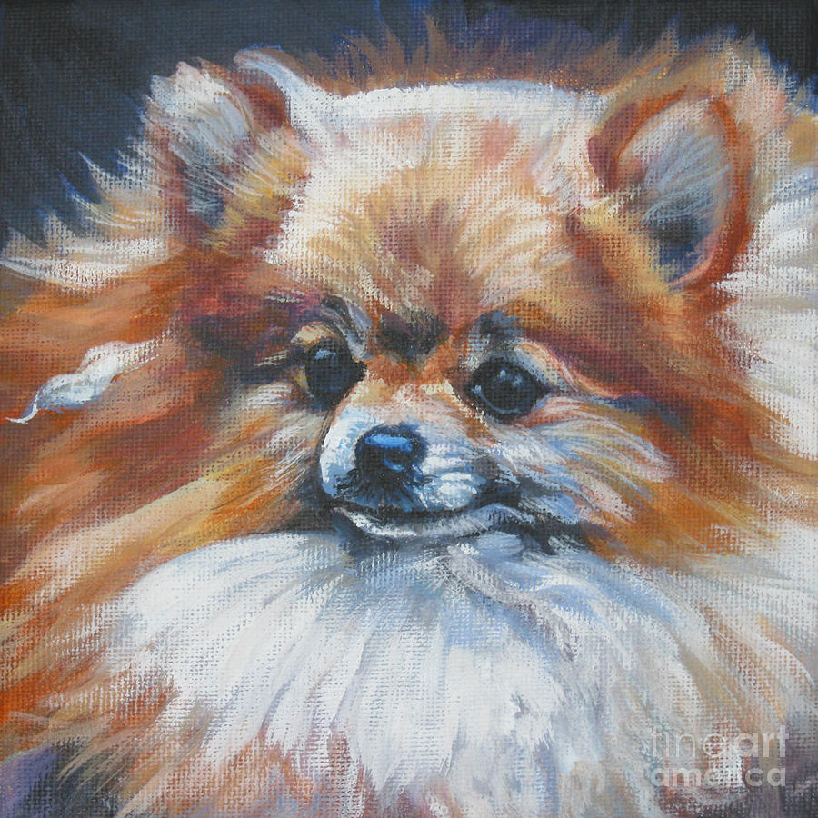 Pomeranian Painting - Pomeranian by Lee Ann Shepard