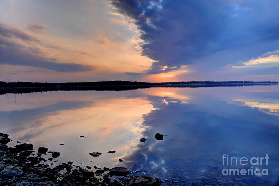 Pomona Lake Sunset Photograph by Jean Hutchison