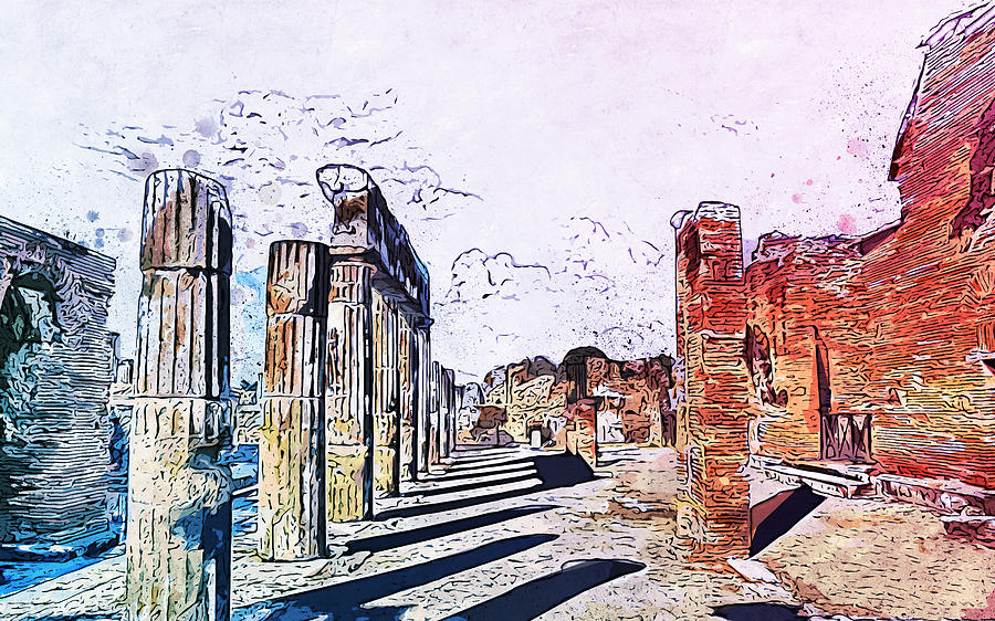 Pompei - 01 Painting by AM FineArtPrints
