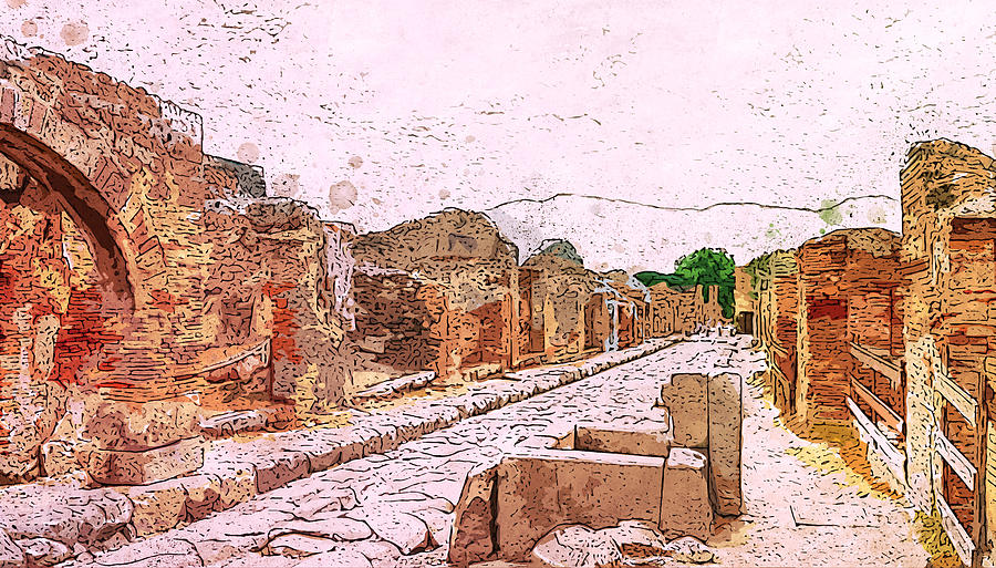 Pompei - 04 Painting by AM FineArtPrints