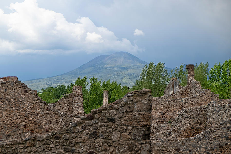 Pompeii and Mount Vesuvius Photograph by Catherine Reading