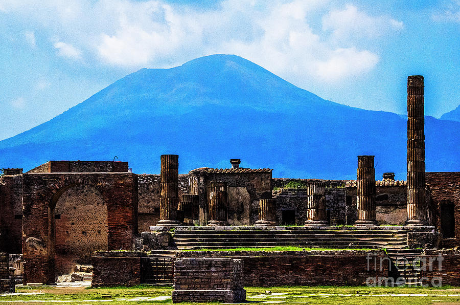 Pompeii And Mount Vesuvius Photograph