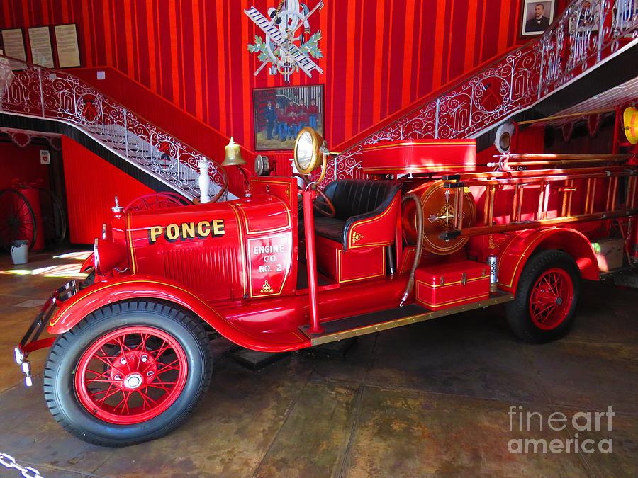 Ponce Fire Engine Photograph by Rrrose Pix