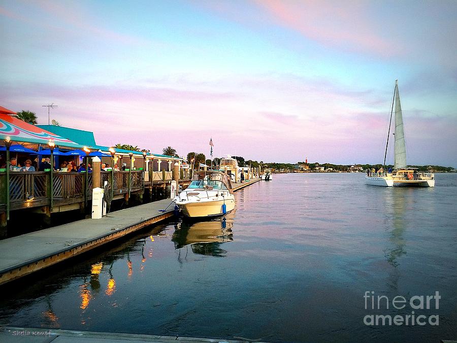 Ponce Inlet Harbor Restaurant and Marina Photograph by Shelia Kempf