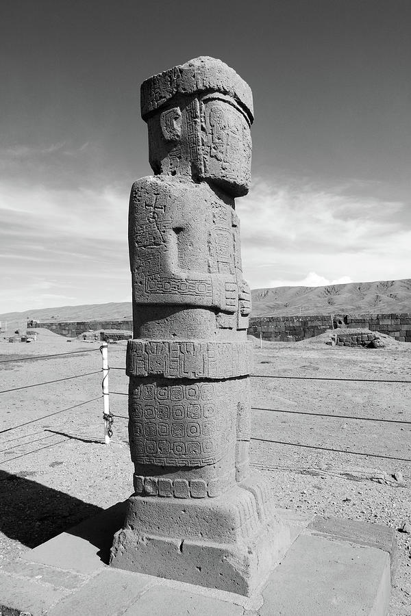 Ponce Monolith, Tiwanaku Photograph by Aidan Moran