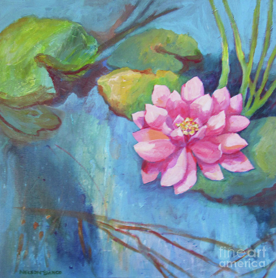 POND 21 Pond Series Painting by Sharon Nelson-Bianco