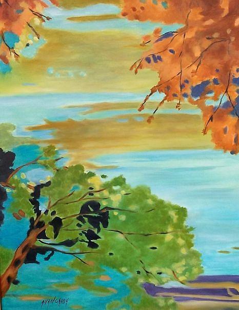 Tree Painting - Pond by Allan Carey