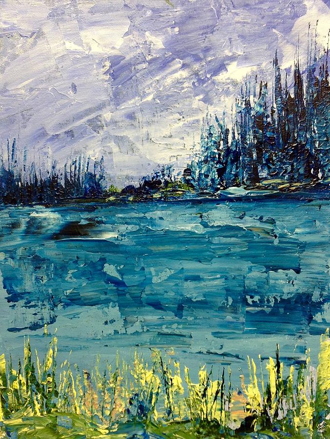 Pond Blues Painting by Desmond Raymond