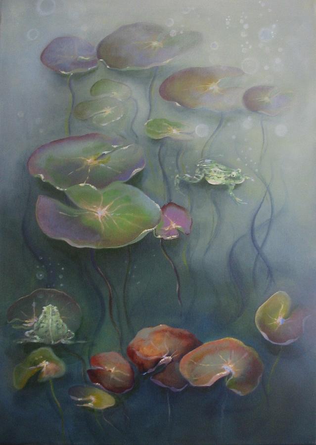 Wildlife Painting - Pond Colors by Eve Corin