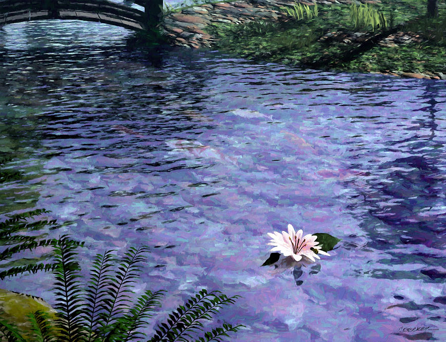 Pond Digital Art by Cynthia Decker