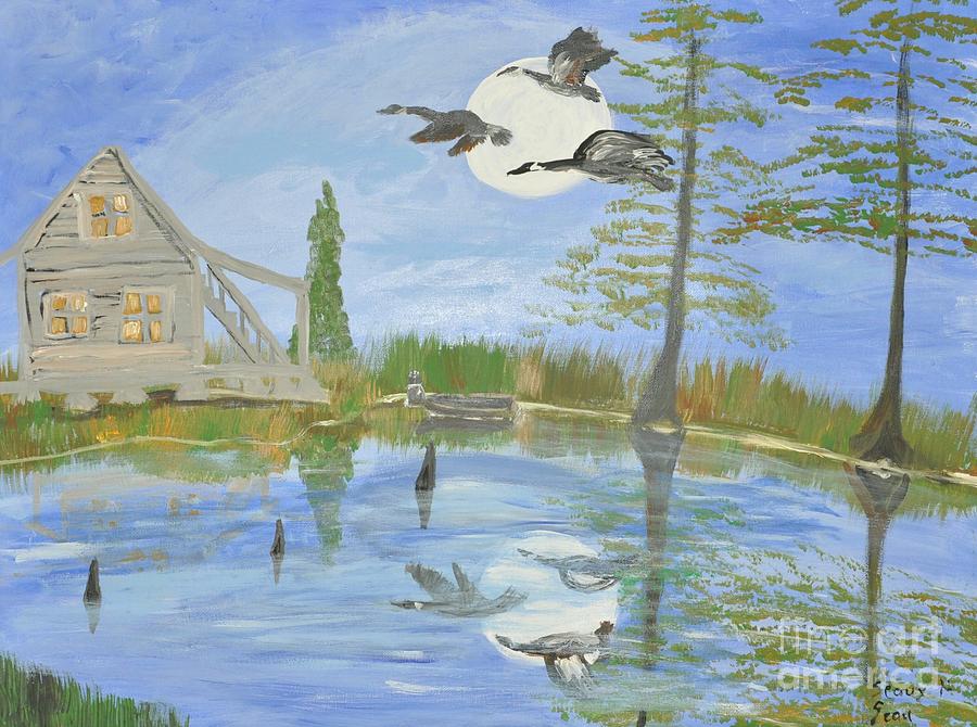 Pond in Acadiana Painting by Seaux-N-Seau Soileau