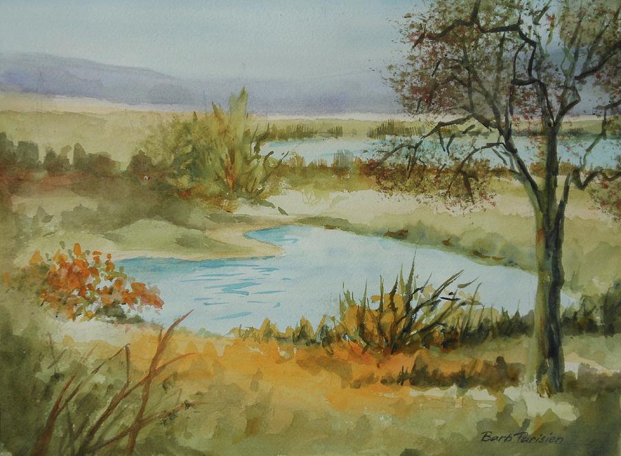 Pond in Spring Painting by Barbara Parisien