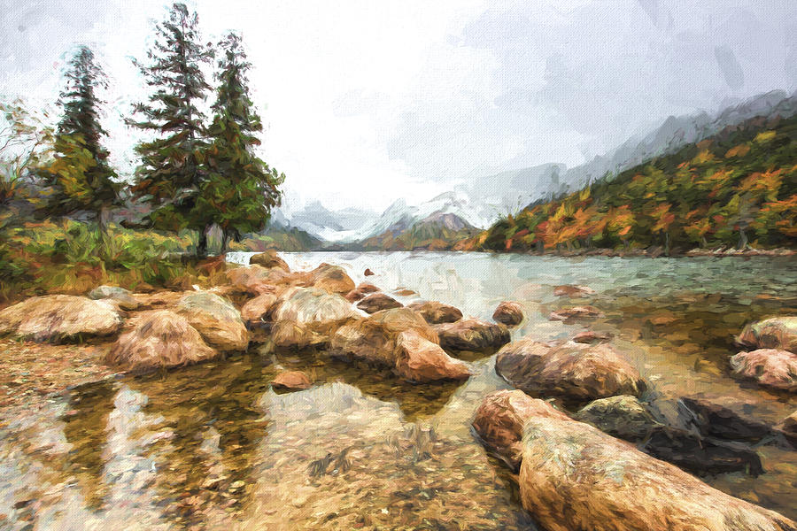 Pond in the Mountains II Digital Art by Jon Glaser