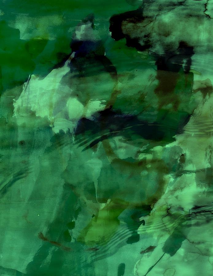 Abstract Mixed Media - Pond Life Abstract by Jayme Kinsey