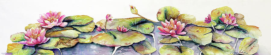 Pond Lilies Painting by Mary Silvia